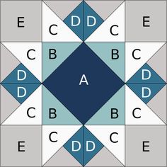 the letters and numbers are arranged in a square, which is surrounded by smaller squares