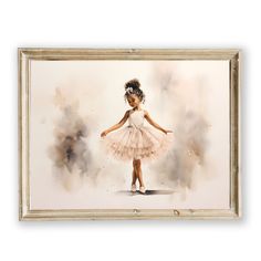 Little Black Ballerina Girl Wall Art Digital Print, Girl's Room Nursery Decor, Wall Art for Girls, Ballet Wall Art, Baby Shower Gift - Etsy American Girl Ballet, Ballerina Nursery Decor, Ballet Nursery, Ballet Wall Art, Watercolor Masterpiece, Nursery Decor Black, Dancer Wall Art, Ballerina Nursery, White Nursery Decor