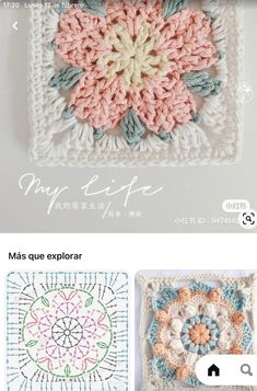 crochet patterns are featured on the app