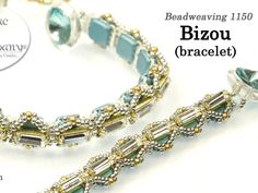 the beadweaving bracelet is shown with instructions for how to make it