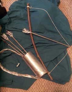 an assortment of metal items laying on the ground