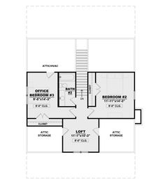 the second floor plan for this home