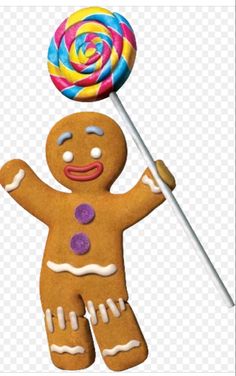 a ginger holding a lollipop in its mouth