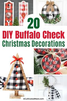 20 diy buffalo check christmas decorations