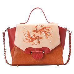 Koi Small Orange Satchel Women's Bag By Pattern, Orange Koi, Women's Bags By Usage, Women's Bags By Material, Women Fashion Accessories, Women's Bags By Shape, Women's Bags By Style, Unique Purses, Trendy Handbags