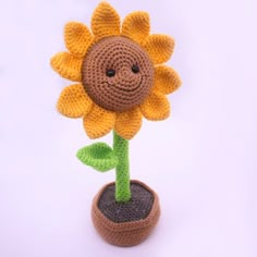 Sunflower Amigurumi - Free Crochet Pattern - StringyDingDing Crochet Amigurumi Free, Handbag Pattern, Crochet Collection, Yarn Bowl, Sunflower Pattern