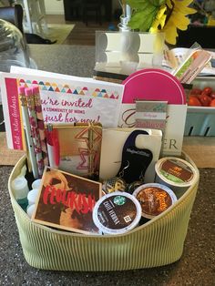 a basket filled with lots of different items