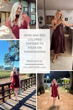 Use this style guide to get your outfit for Thanksgiving together from a rich red colored dress to a denim chic look: there is a style for everyone on this holiday! Outfit For Thanksgiving, Red Colour Dress, Day Of Eating, Wine Colored Dresses, Denim Chic