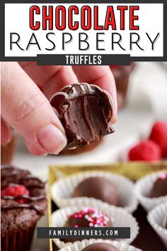 chocolate raspberry truffles are the perfect treat for valentine's day