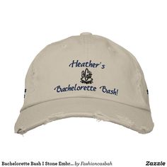 Bachelorette Bash I Stone Embroidered Baseball Cap Nautical Star, Distressed Baseball Cap, Boat Names, Distressed Hat, Baseball Trucker Hat, Embroidered Baseball, August 21, Embroidered Baseball Caps, Embroidered Caps