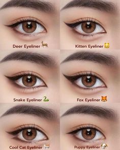 Cat Eye Eyeliner Tutorial, Eyeliner Guide, Cat Eye Eyeliner, Dramatic Eyeliner, Almond Eye Makeup, Membentuk Alis, Eyeliner Techniques, Bentuk Alis, Mekap Mata