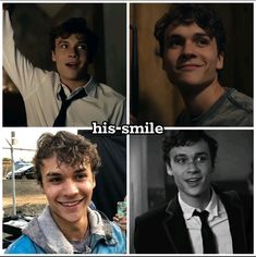 four different pictures of the same person smiling