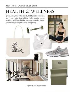 Moodboards Aesthetic, Healthy Girl, Classy Aesthetic, Yoga Set, Pilates Reformer, Green Juice, Sporty And Rich