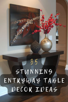 Enhance your home's entrance with these 35 chic entryway table decor ideas. Learn how to mix and match different elements like candles, trays, and artwork to create a welcoming vibe. Click to explore these stylish setups! 🌿🕯️ #EntrywayDecor #HomeStyling #InteriorTrends #DecorInspiration #ModernHome Modern Entrance Table, Entryway Modern Luxury, Black Console Table Decorating Entryway, Apartment Entryway Ideas Luxury, Entryway Table With Mirror Modern, Foyer Design Modern Entrance Entryway, Entryway Table Decor Gold, Entryway Pictures, Entry Decor Ideas Entrance