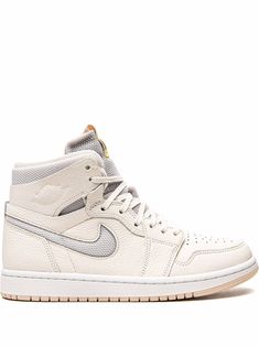 White leather Air Jordan 1 Zoom Air CMFT sneakers from JORDAN featuring signature Air Jordan Wings logo, signature Swoosh logo detail, mesh panelling, round toe, front lace-up fastening, logo patch at the tongue, ankle-length and branded insole. These styles are supplied by a premium sneaker marketplace. Stocking only the most sought-after footwear, they source and curate some of the most hard to find sneakers from around the world.. Jordan 1 Low Sherpa Fleece, Jordan 1 Mid All White, Air Jordan Gris Rose, Affordable Jordan 1, Air Force One Jordans, Air Jordans 1 Cute, Nike Jordan Womens Iron Light Ore, Air Jordan Light Olive, Jordans 1 Mid Beige