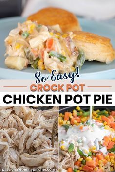 the chicken pot pie recipe is so easy to make and it's ready in under 30 minutes