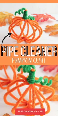 pipe cleaner pumpkin craft for kids to make