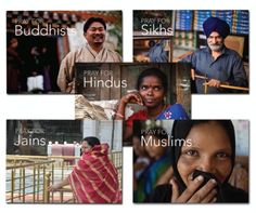 six different pictures of people in india with the caption pray for hindus pray for indians pray for muslims pray for judaism