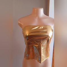 Gold Mettalic Tube Top New Xl New Never Worn Great Stretch Goes With Anything #Goldtop #Goldmetallic #Tubetop #Ravetop #Discotop Shiny Gold Top For Night Out, Shiny Gold Tops For Night Out, Glamorous Metallic Club Tops, Glamorous Metallic Tops For Club, Shiny Gold Tops For Summer, Shiny Gold Party Tops, Glamorous Shiny Gold Tops, Metallic Shiny Top For Club, Metallic Shiny Tops For Club