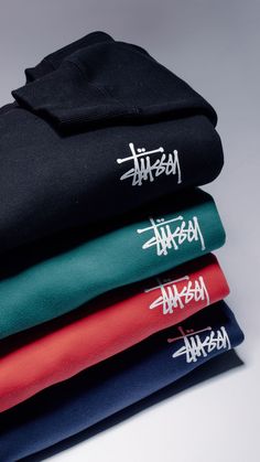 Stussy Product Photography, Streetwear Product Shots, Streetwear Product Photography, Streetwear Staples, Stussy T Shirt, Apparel Photography, Minimal Shirt Design, Hypebeast Clothing, Clothing Store Displays