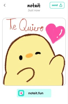 an image of a sticker with the words te quiero on it