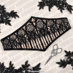 Vampire Couture, Cathedral Design, Velvet Applique, Handmade Belt, Mesh Corset, Corset Fashion, Handmade Belts, Corset Belt, Goth Aesthetic