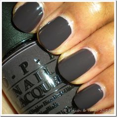 Gray Nail, Nail Paint Shades, Grey Nail Polish, Gray Nails, Nails Only, Dark Nails, Opi Nails, Minimalist Nails