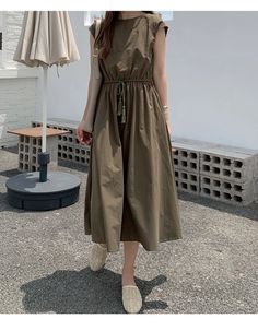 Lasaky - Artistic A-Line Maxi Dress with Waist Tie in Linen-Cotton Blend Beach Midi Dress, How To Fold Sleeves, A Line Maxi Dress, Backless Maxi Dresses, Dress Robes, Dress Size Chart Women, Beach Dresses, Types Of Skirts, Women Dress