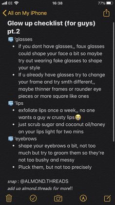 Glow Up Checklist Men, Glow Up For Guys, Glowup Advice, Ftm Tips, Add My Snapchat, Tips For Boys, Glow Up Checklist