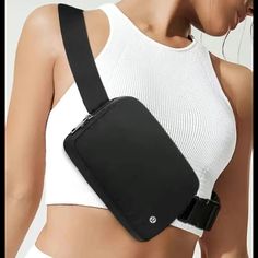 New With Tag Hard To Find In Stock Black Everything Belt Bag. Wear At The Waist Or Over The Shoulder. Hardware And Logo Is A Shiny. No Offers Running Waist Pack, Waist Bags, Mobile Phone Bag, Bum Bag, Waist Pack, Chest Bag, Square Bag, Waist Bag, Belts For Women