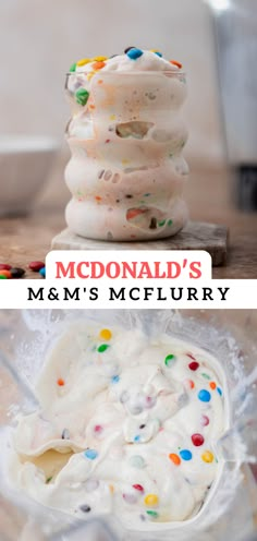 the ingredients for mcdonald's m & m's mcclurry ice cream