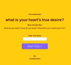 what is your heart's true desire?