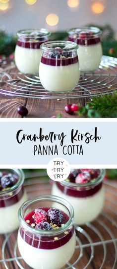 cranberry kirsch panna cota is an easy and delicious dessert