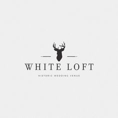 the logo for white loft, a wedding venue