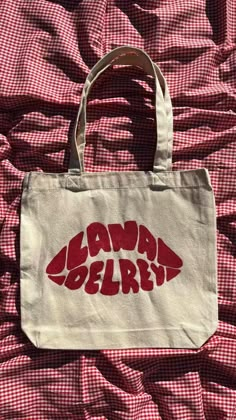 for sale in my etsy in bio now🛍🛒 Lana Del Rey Tote Bag, Ecobag Design Ideas, Painting Tote Bag Ideas, Tote Bag Painting Ideas Aesthetic, Tote Bag Painting Ideas, Decorated Tote Bags, Diy Tote Bag Design, Handpainted Tote Bags, Canvas Bag Diy