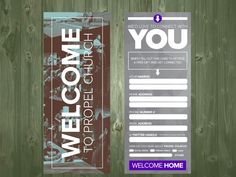 the welcome sign is attached to this door hanger for someone's home or business