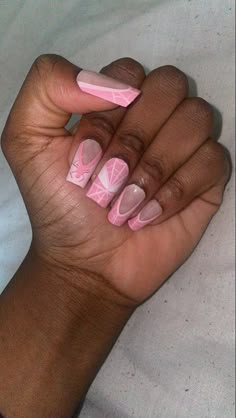 Grey Spider Web Nails, Pink Nail Designs With Hearts, Short Acrylic Spider-man Nails, Y2k Nails Acrylic Short Pink, Short Nails Ideas Spiderman, Cute Pink Nail Ideas Short, Pink Nail Designs Y2k, Pink And White Spider Man Nails, Miles Morales Acrylic Nails