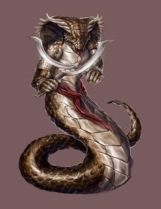 Dnd Yuan Ti, Creature Artwork, Arte Fantasy