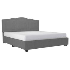 Diana 78&quot; King Platform Bed with Storage Drawers in Grey King Platform Bed With Storage, Bed With Storage Drawers, Drawers On Wheels, Shaped Headboard, Bed Storage Drawers