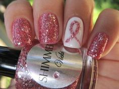 October Pink, Nails With Glitter, Shimmer Nail Polish, October Nails, Manicure Gel, Nail Shimmer, Nail Art Designs Summer, Get Nails, Fancy Nails