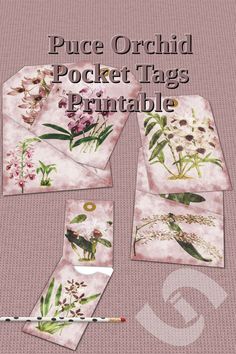 the instructions for how to make an origami pocket bag with flowers and leaves