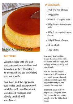 the recipe for cheesecake with caramel sauce is shown in an article about how to make it