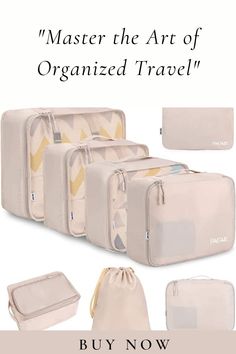 "Master the Art of Organized Travel" Travel Luggage Packing, Travel Luggage Organization, Packing Bags Travel, Travel Cubes, Mens Toiletry Bag, Packing Luggage, Packing Organizers, Luggage Organization, Organized Packing