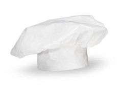 a white paper cap on a white background