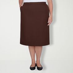 Slip into our suit skirt for a polished and professional look.Front Style: Flat FrontClosure Type: Elastic BackPockets: 2 Side Slip PocketsRise: At WaistApparel Length: 27.5 InchesFiber Content: 100% PolyesterFabric Description: WovenLining: UnlinedSkirt Length: Knee LengthCare: Machine WashSkirt Type: Pencil SkirtsCountry of Origin: Imported Womens Pencil Skirts, Alfred Dunner, Pencil Skirts, Professional Look, Pencil Skirt, Pencil, Product Description, Elastic, Skirt