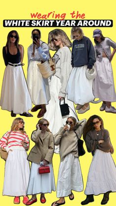 White Skirts, How To Wear, White