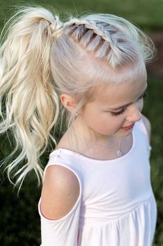 Girls School Hairstyles, A Ponytail, Flower Girl Hairstyles, Back To School Hairstyles