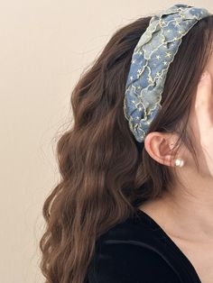 Pieces: 1-piece Material: Washed Denim Imported Product measurements: Width 2.4 in, Weight 0.7 oz Denim Headband, Braid Headband, Wispy Lashes, Hair Blog, Headband Wigs, Royal Jewels, Headband Styles, Washed Denim, Ponytail Hairstyles