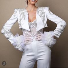 This Set Was Worn For My Interview At Miss Grand International! It Includes Pants, A Beautiful Rhinestone Corset, Rhinestone Jacket, And Matching Rhinestone Gloves!!! Would Be Beautiful For A Bride! I’m 5-11 But Pants Can Easily Be Hemmed Corset Rhinestone, Corset Suit, Rhinestone Gloves, Rhinestone Corset, Miss Grand International, Rhinestone Jacket, Miss Grand, Be Beautiful, Suit Set