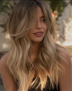 Fall Hair Cuts, Blonde Hair Inspiration, Midlength Haircuts, Long Hair With Bangs, Hair Color And Cut, Trending Haircuts, Long Layered Hair, Haircuts For Long Hair, Hair Stuff